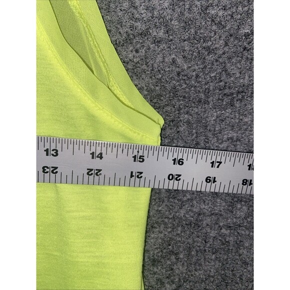 H&M Bright Neon Yellow Tank Top with Sheer Back – Size Small - Picture 5 of 7
